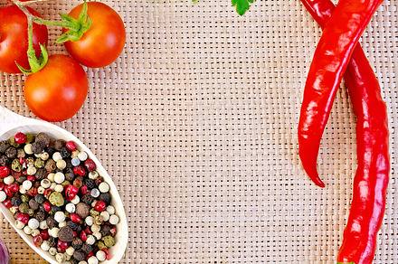 Frame of vegetables and spices, a Food & Drink Photo by rezkrr
