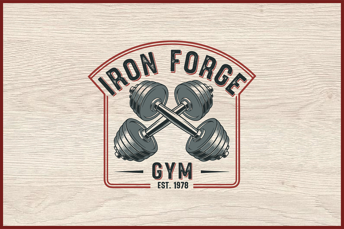 10 Vintage Gym Fitness Badge Logo, a Sport Illustration by Artivon (Photo 6 of 11)
