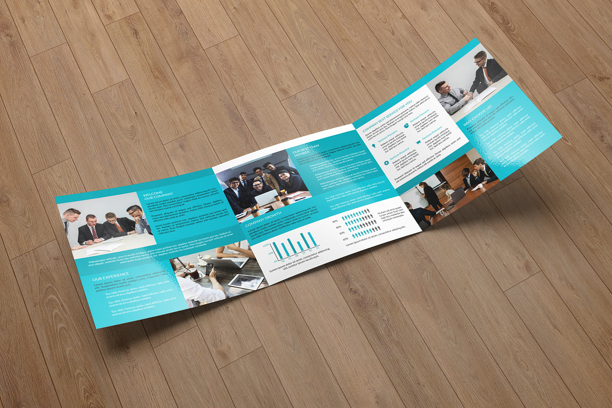 Corporate Square Trifold Brochure, a Brochure Template by Template Shop (Photo 6 of 6)