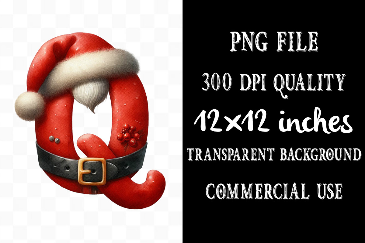 Christmas Santa Alphabet Clipart, an Illustration by Designking (Photo 4 of 5)