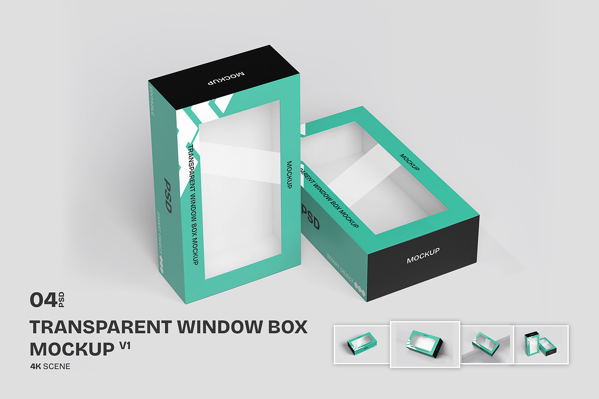 Transparent Window Box - Mockup, a Product Mockup by Rometheme Std