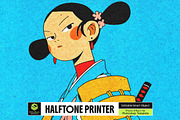 Halftone Printer Photo Effect, a Layer Style Add-On by iDoodle Studio (Thumbnail 1 of 4)