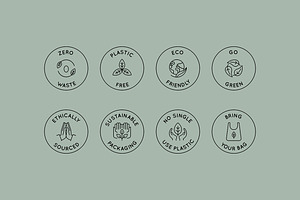 Zero Waste - Icons And Illustrations