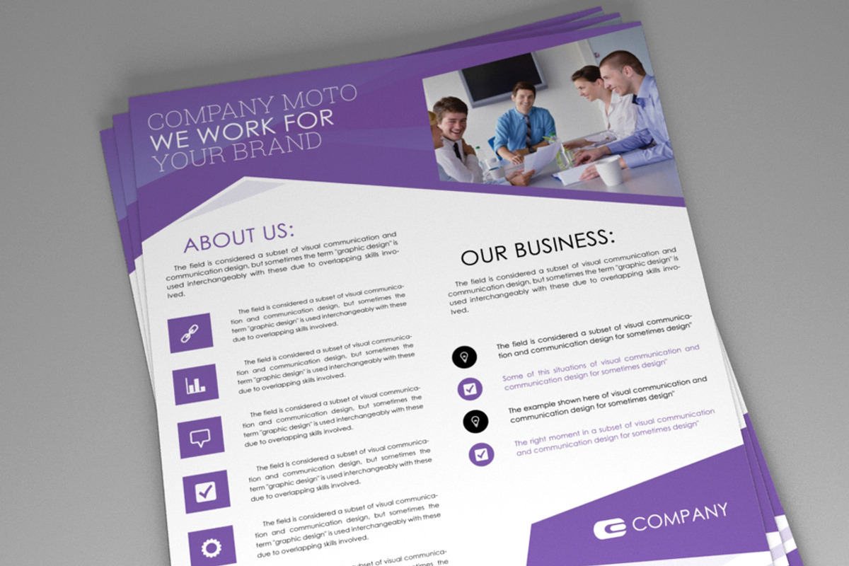 Corporate PSD flyer triangle, a Flyer Template by RudanStudio (Photo 2 of 6)