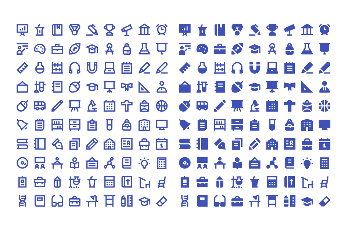 Material Education and School Icons, a Solid Icon by Creative Stall (Photo 2 of 5)