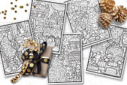 Merry Christmas Coloring Pages A4, a Texture Illustration by RabbitAndPencil (Thumbnail 6 of 6)