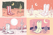 20 Desert Cowgirl Boot Illustrations, an Object Illustration by HipFonts (Thumbnail 5 of 6)