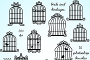 Birdcages Photoshop Brushes