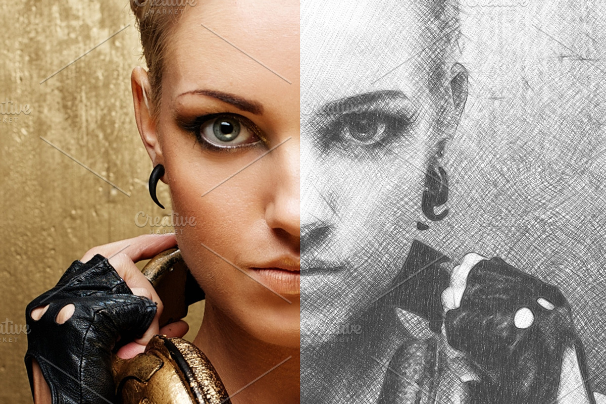 Graphite Pencil 3 Photoshop Actions, an Action Add-On by GrafxFun (Photo 5 of 5)