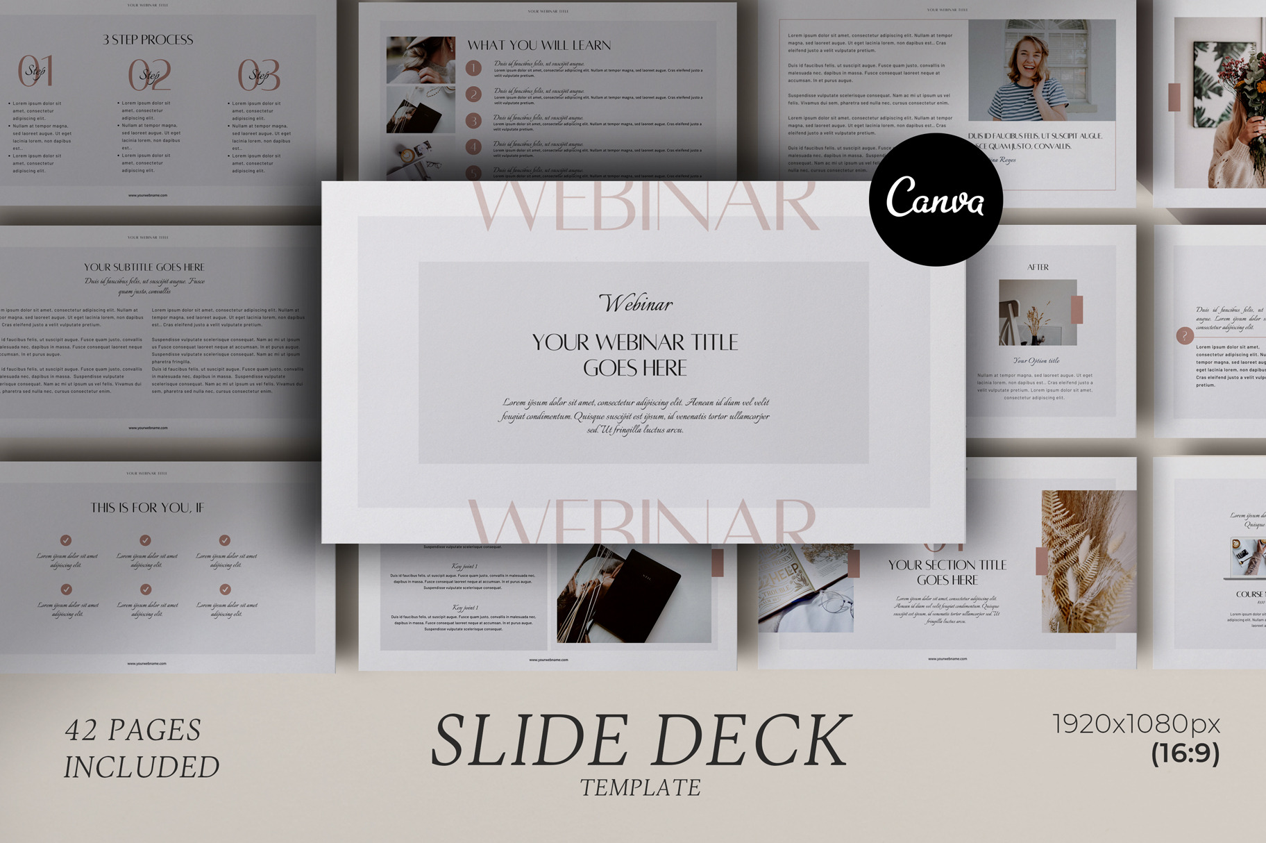 Webinar Slide Deck Canva template