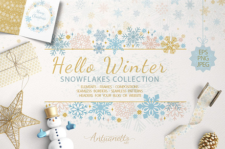 Sparkling snowflakes collection