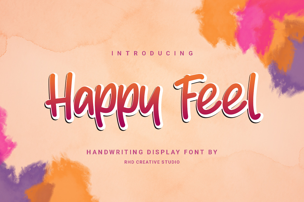 Happy Feel -Handwriting Display Font, a Handwritten Font by RHD Creative Studio (Photo 1 of 12)