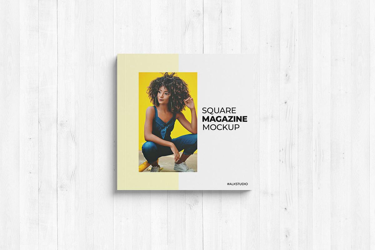 Square Magazine Mockup, a Print Template by AlkStudio (Photo 11 of 15)