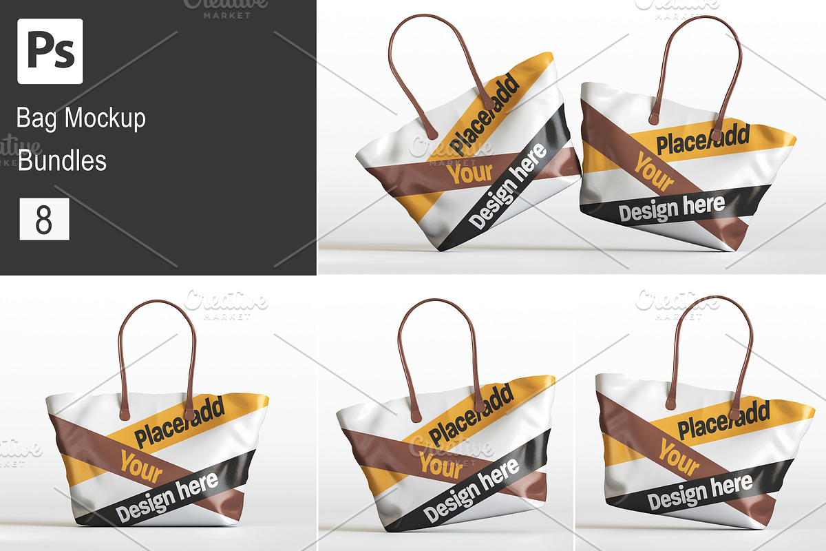 Bag Mockup Bundles, a Merchandise Mockup by Ambo Ampeng (Photo 1 of 9)