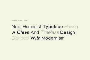 EINER GROTESK - Modern Font Family