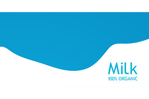 simple milk wave back in flat design, an Illustration by IfH