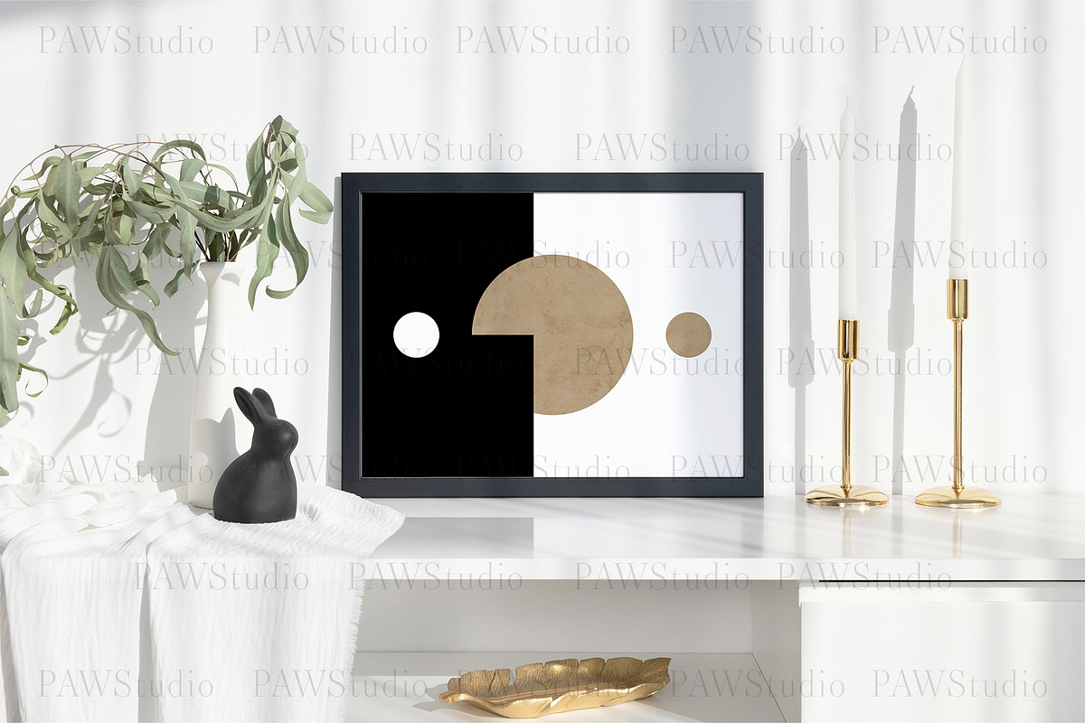 Black Photo Frame 4x3 Mockup, a Product Mockup by PawMockups (Photo 4 of 8)