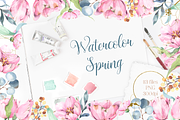Watercolor Spring floral collection, an Object Illustration by Tatiana Troian (Thumbnail 1 of 7)