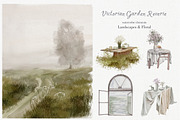 Victorian garden Riverie-summer set, a Decorative Illustration by Amely.Art (Thumbnail 5 of 12)