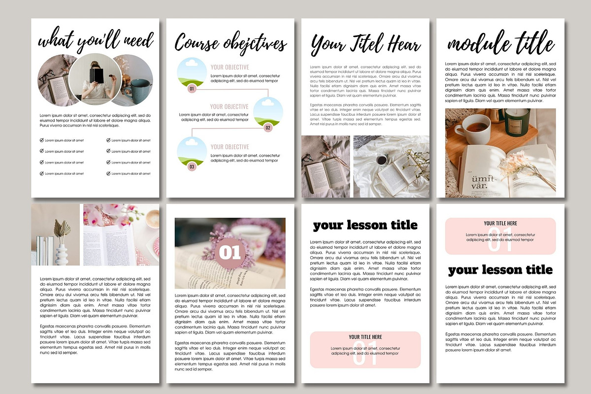 Ecourse Workbook& ebook Canva Templa, a Magazine Template by iloveTemplate (Photo 4 of 8)