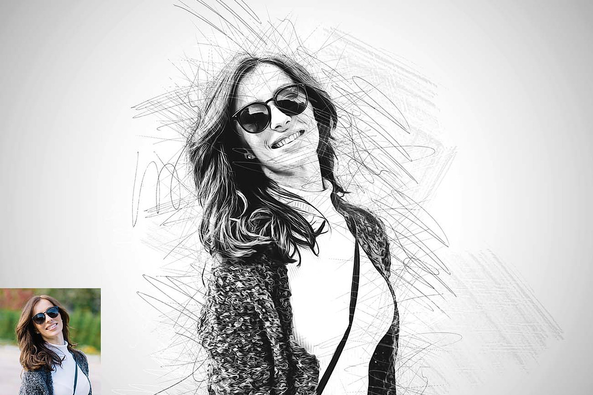 Concept Pencil Sketch Ps Action, an Action Add-On by Studio Retouch (Photo 5 of 12)