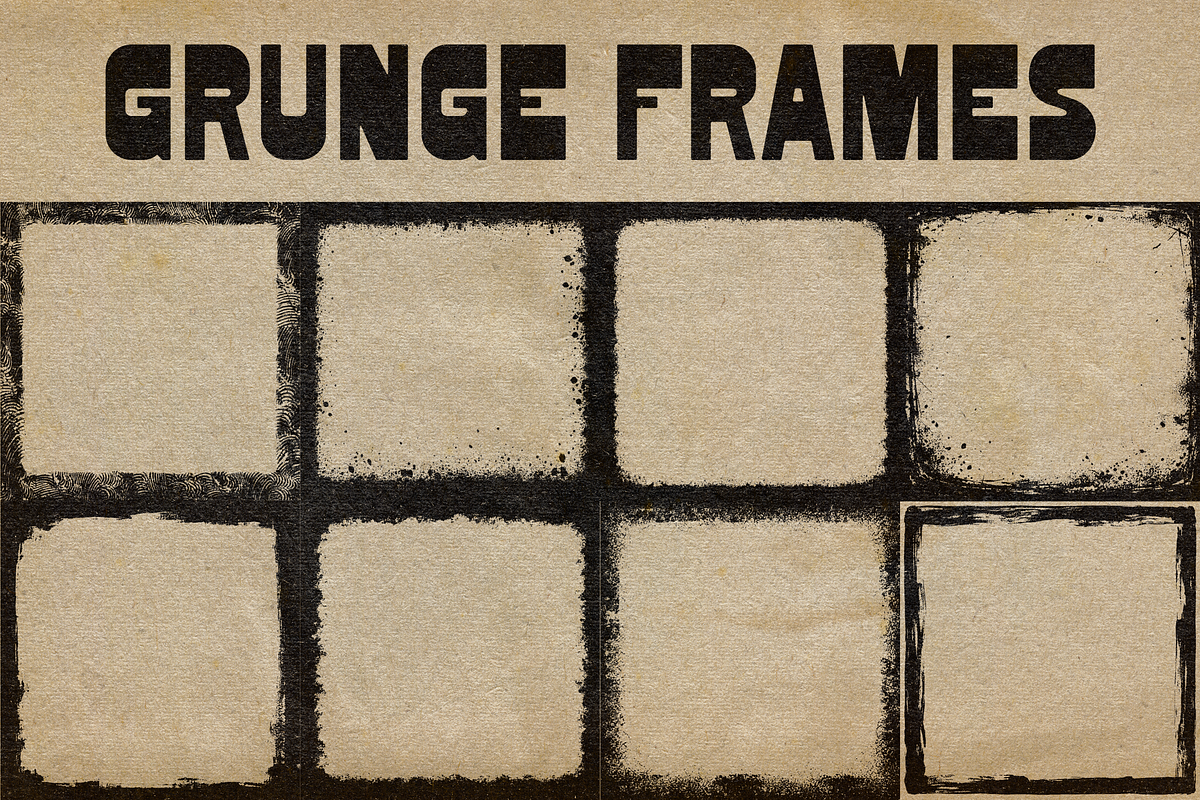 Grunge Frames & Gritty Vignettes, a Texture Graphic by PeeperDesignStudio (Photo 8 of 12)