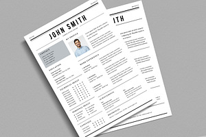 Newspaper Style Resume Template