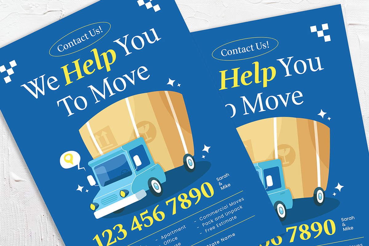 Moving Service Flyer, a Flyer Template by Gumico Studio. (Photo 3 of 3)