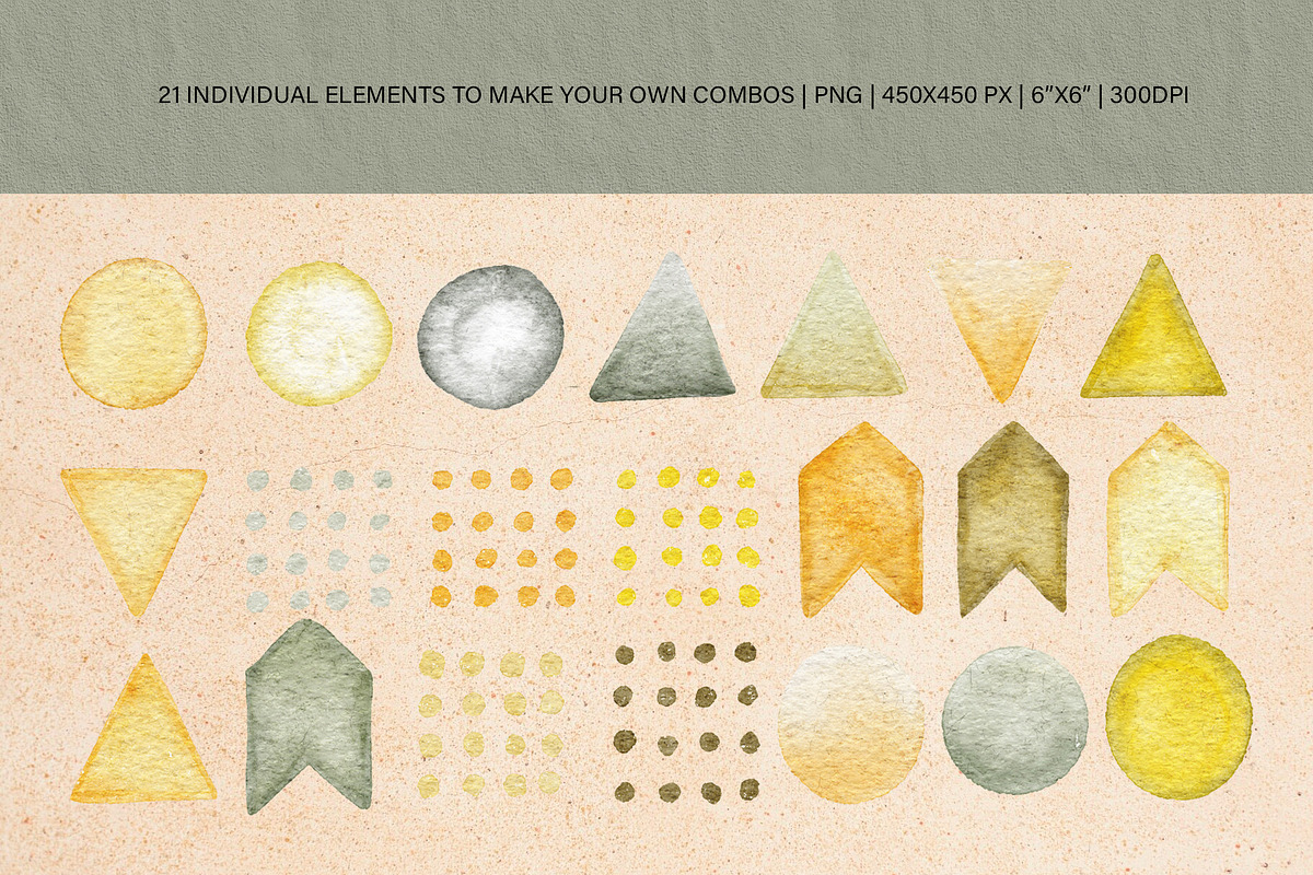 Watercolor Retro Patterns, a Pattern Graphic by ArtPavo (Photo 3 of 5)