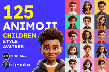 125 Animoji Style Avatars - Children, a Characters & Person 3D Model by Digital Blood