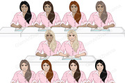 Study Bright Girls Clipart, an Education Illustration by GlamArtZhanna (Thumbnail 7 of 7)