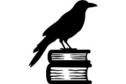 Raven on Books SVG Bundle, an Object Graphic by Designer_Momina (Thumbnail 3 of 19)