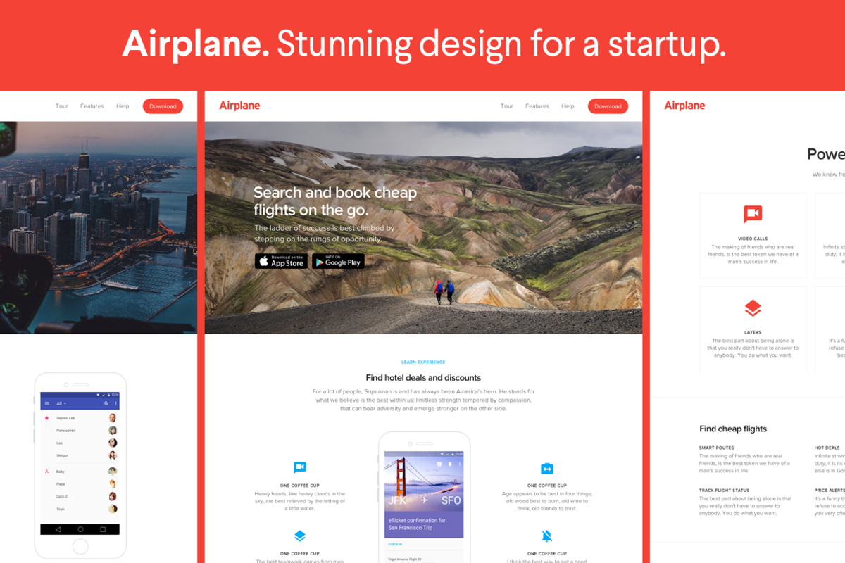 Website Template for Startups, a HTML Template by Nice, Very Nice (Photo 1 of 7)