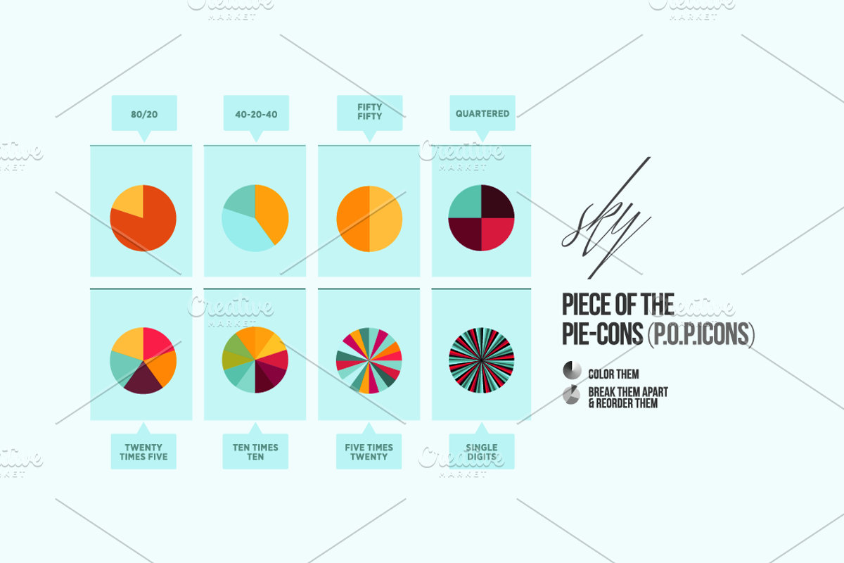 POP: Ultimate Pie Chart Icon Set, an Icon by YearZero.xyz (Photo 2 of 5)