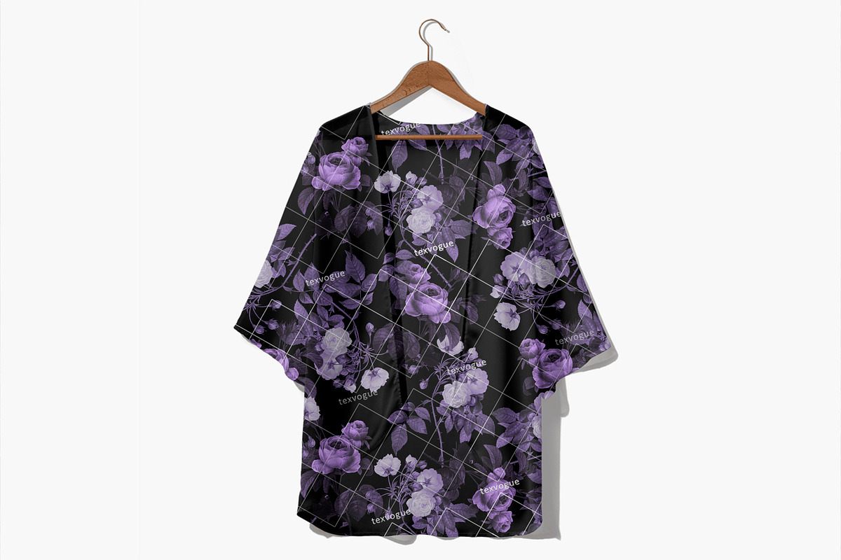 Purple Roses - Seamless Patterns, a Pattern Graphic by texvogue (Photo 5 of 15)