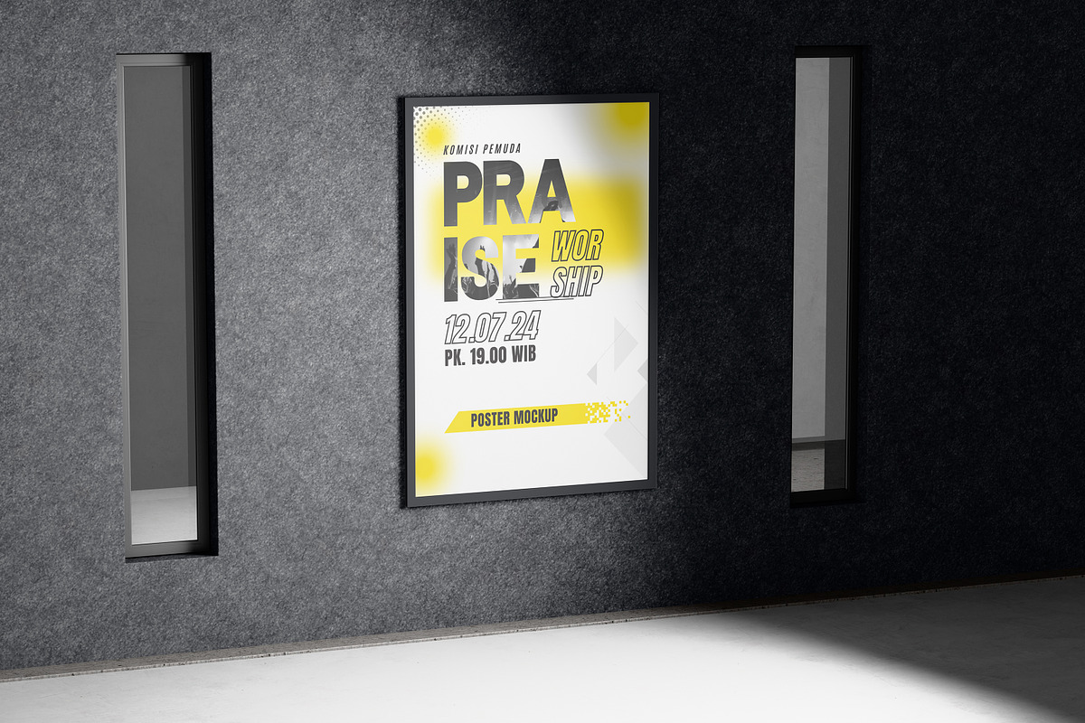 POSTER MOCKUP, an Advertising Mockup by safrizalstudio (Photo 3 of 4)