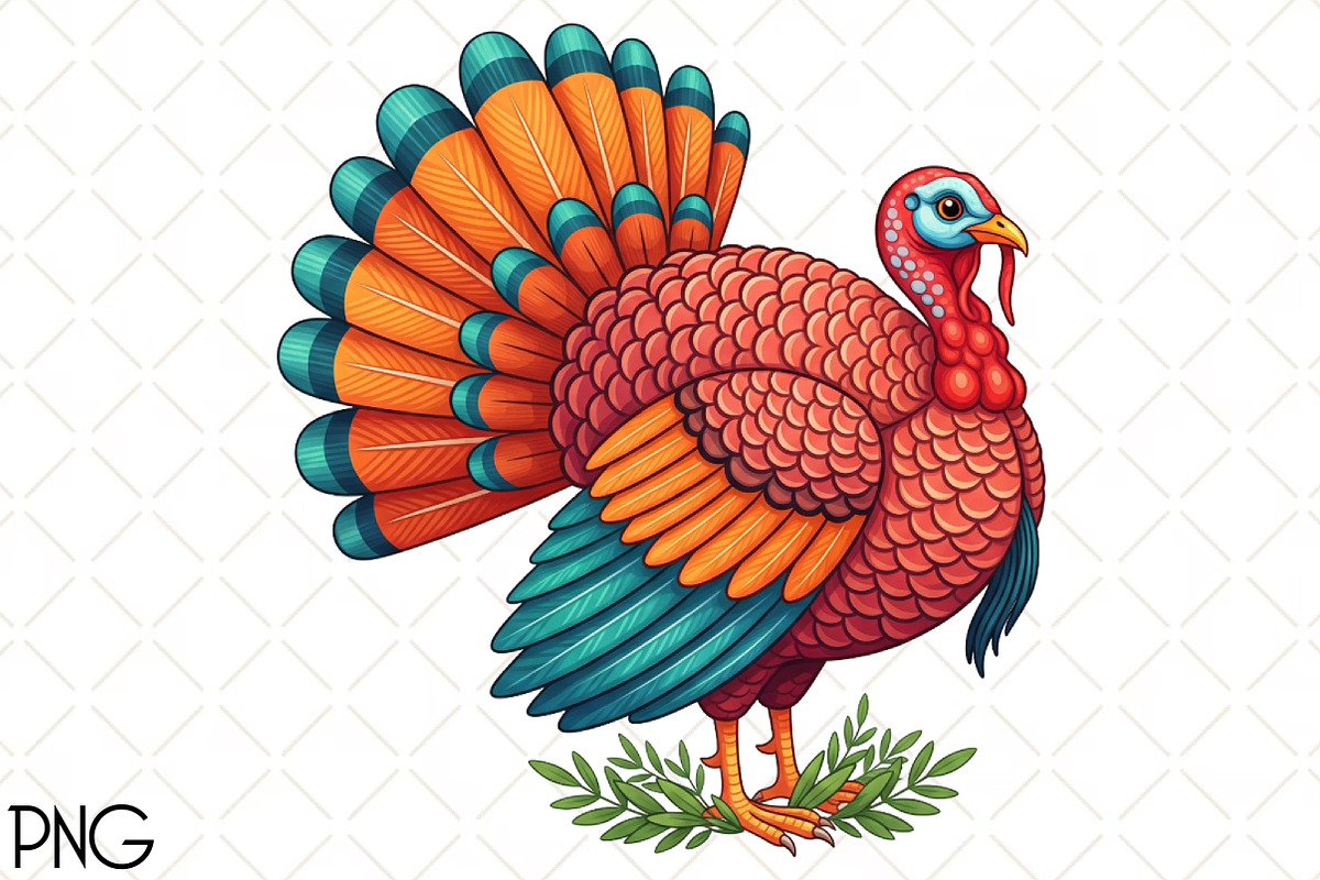 Thanksgiving Turkey PNG, an Illustration by Black Bird Studio (Photo 1 of 4)