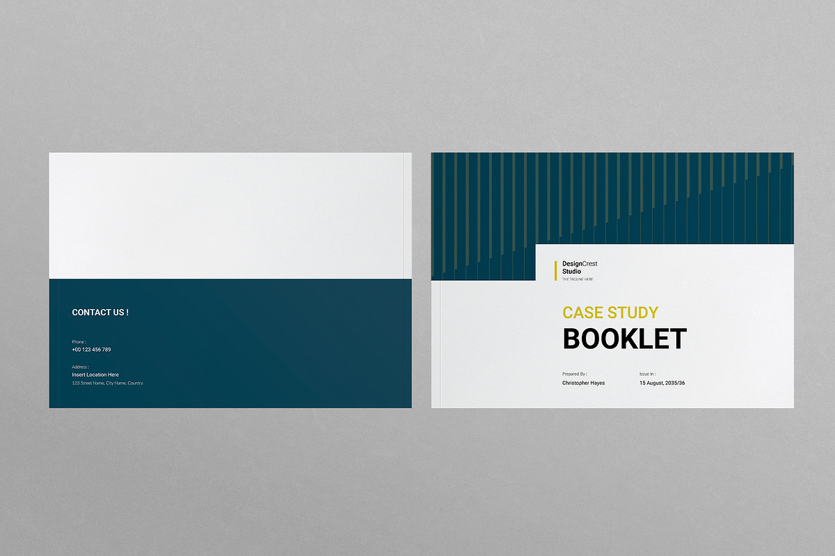 Case Study Booklet Template Landscap, a Brochure Template by DesignCrest (Photo 10 of 13)