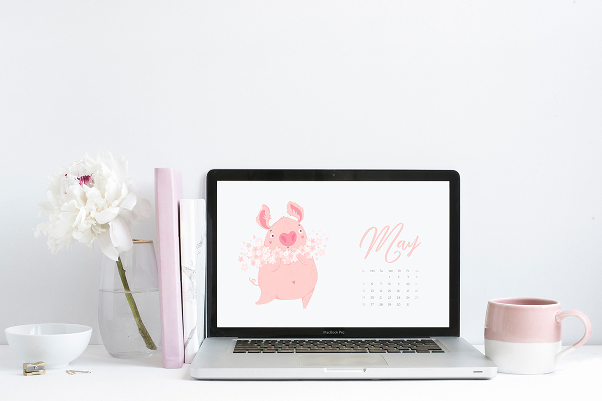 Funny pig - calendar 2019, a Seasonal Illustration by Artnis (Photo 5 of 12)