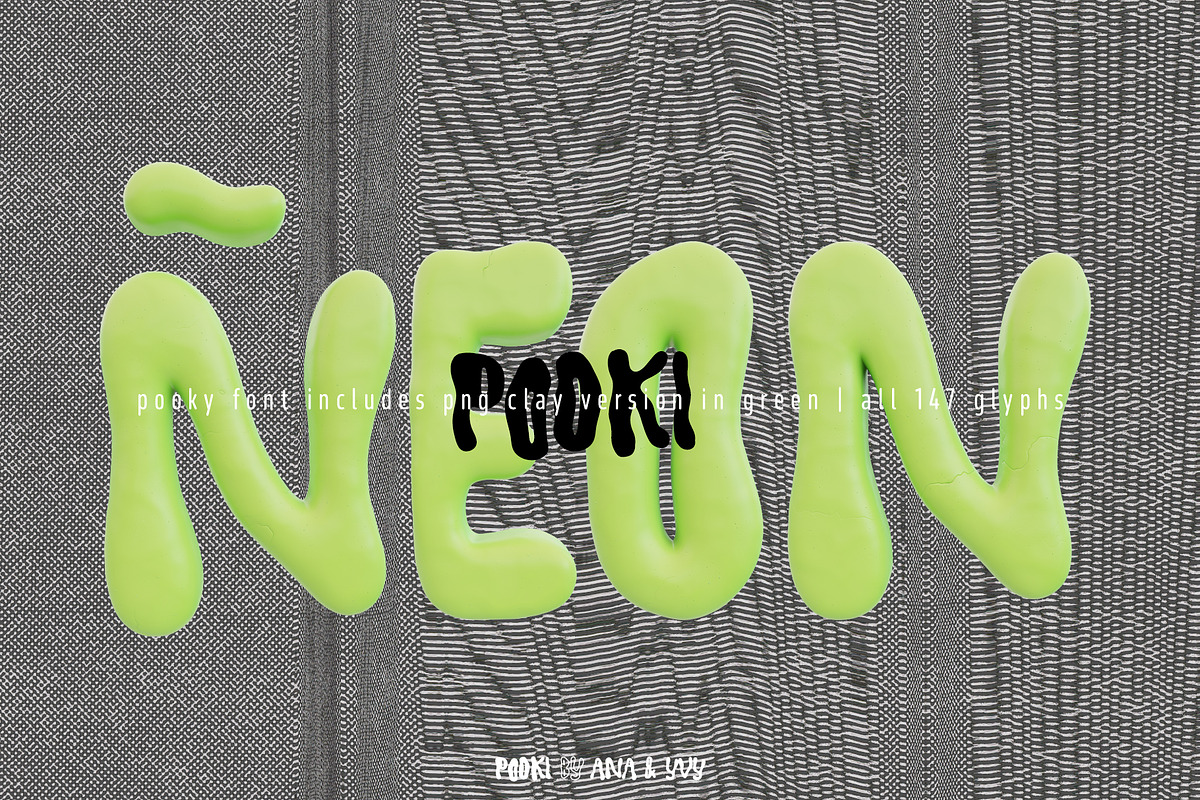 Display font POOKI | 3D metal bubble, a Font by ana & yvy (Photo 16 of 18)
