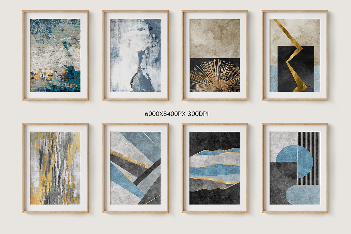 abstract geometric artwork prints, a Decorative Illustration by Muzi pear studio (Photo 3 of 10)