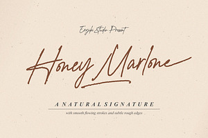 Honey Marlone - Natural Font, a Handwritten Font by ErgibiStudio