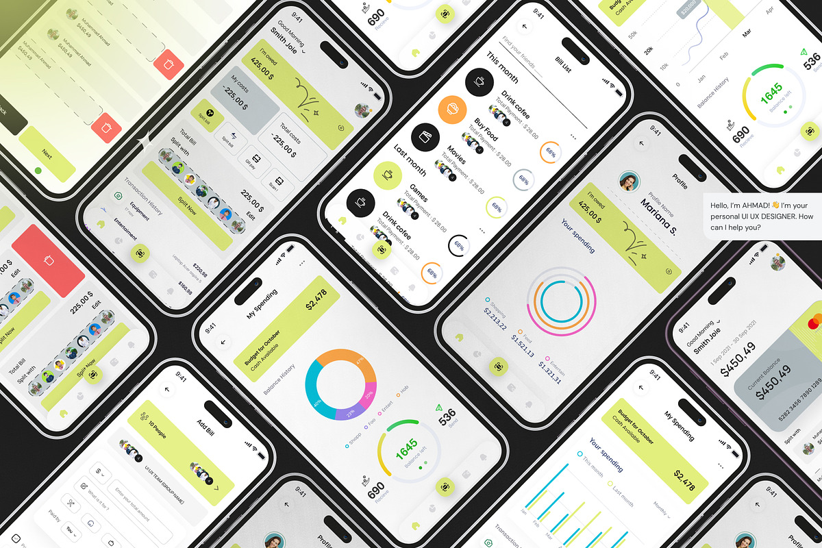 Split Bill & E-wallet mobile app, an UI Kit Template by Muhammad_Ahmad (Photo 7 of 7)