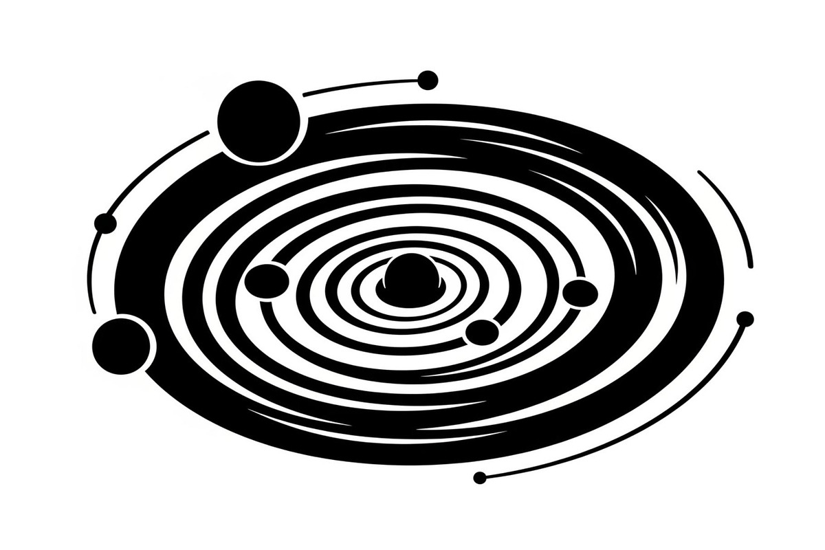 Solar System Silhouette Clipart, a Graphic by balal (Photo 6 of 13)