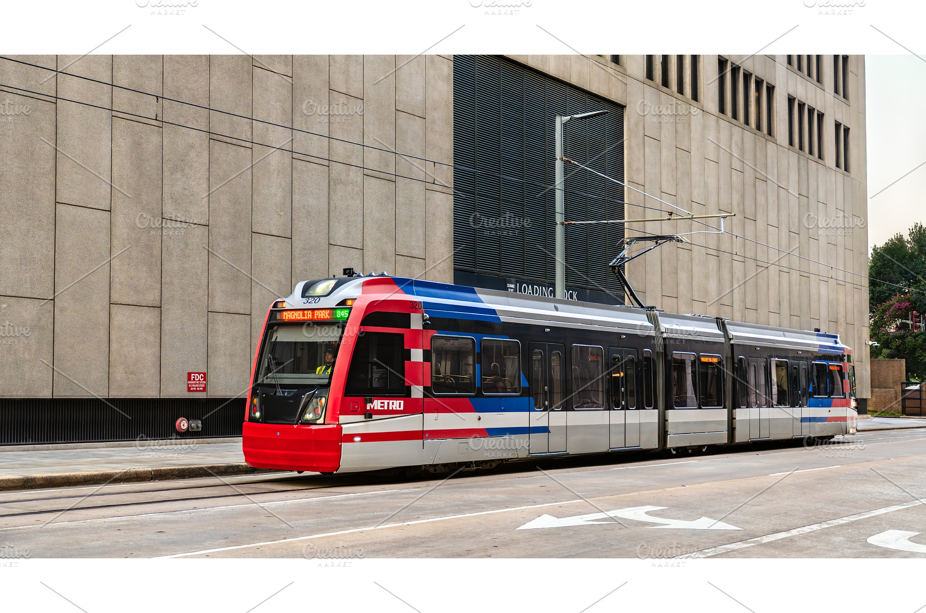METRORail light rail train in, a Transportation Photo by Leonid Andronov