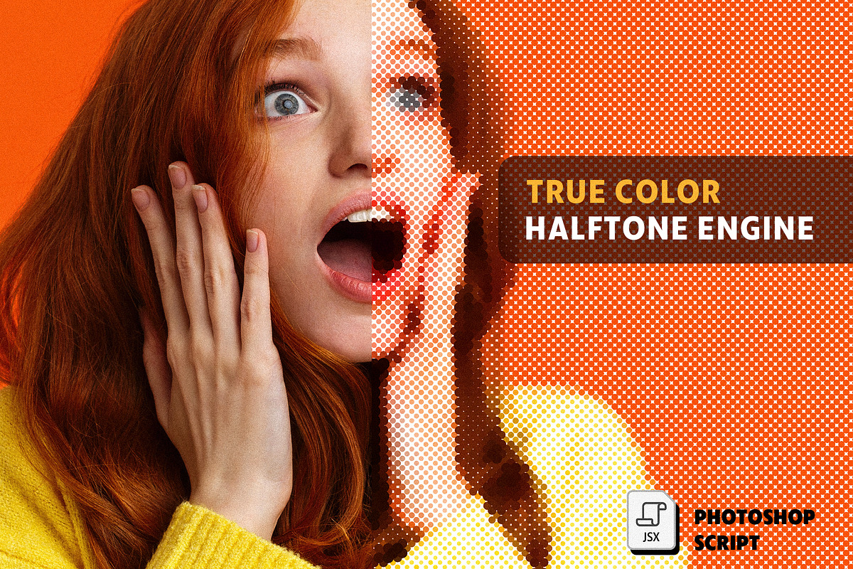 True Color Halftone Engine PS Script, a Preset Add-On by LESZ Design (Photo 1 of 10)
