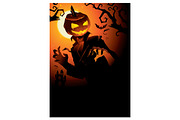 Pumpkin Jack vector poster, an Illustration by ognivo (Thumbnail 2 of 2)