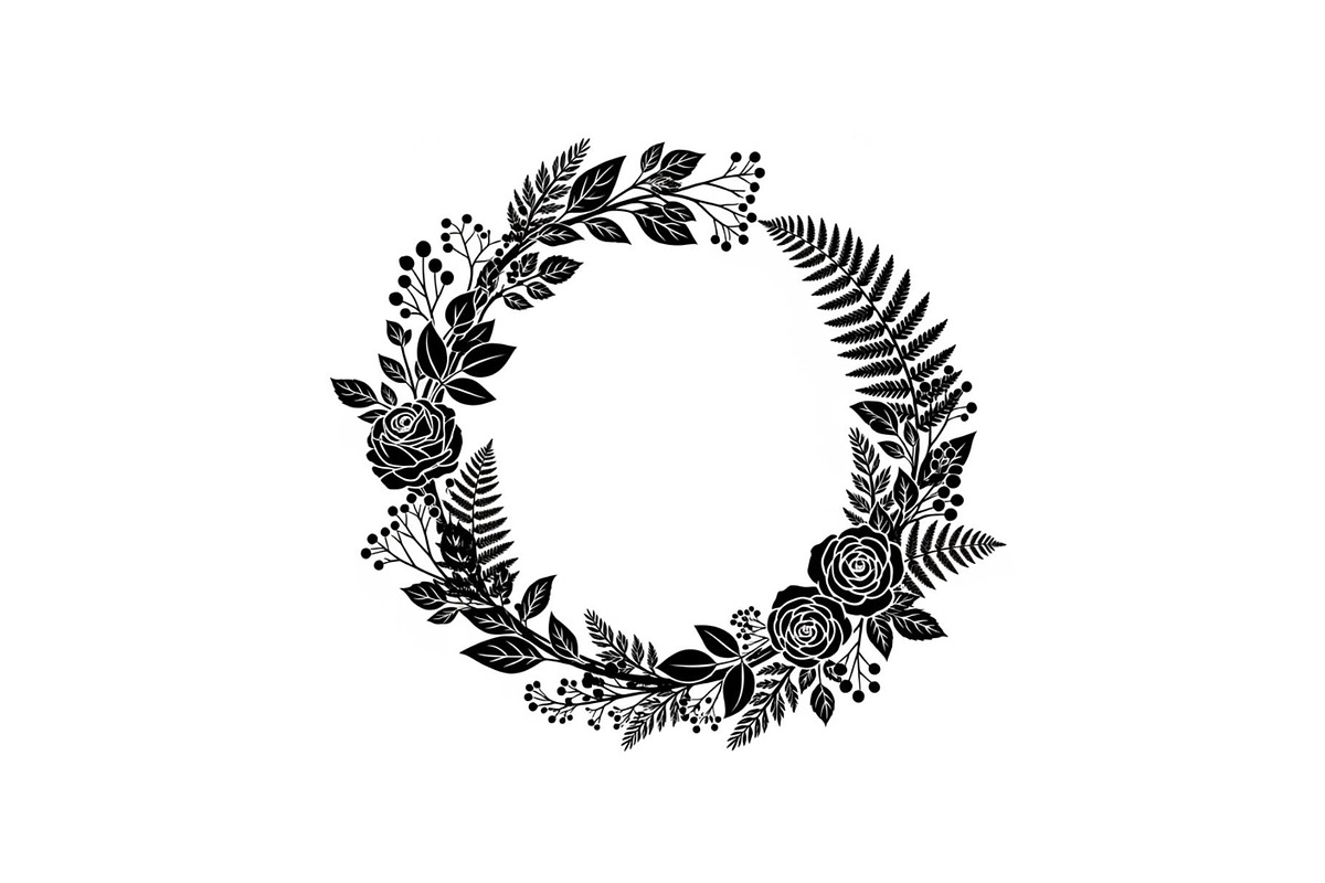 Botanical Floral Wreath SVG Bundle, an Illustration by Designs_River (Photo 8 of 31)