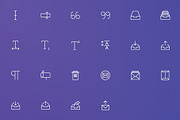 Text and Email Thin Line Icons, an Outline Icon by FlatLineIcons (Thumbnail 4 of 4)