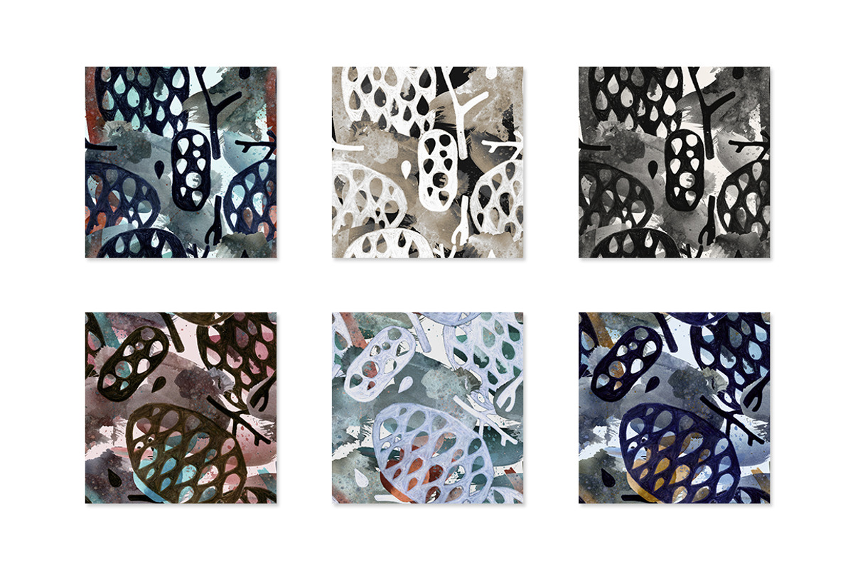 Abstract Watercolor Patterns Set, a Pattern Graphic by GALAKAM (Photo 13 of 15)